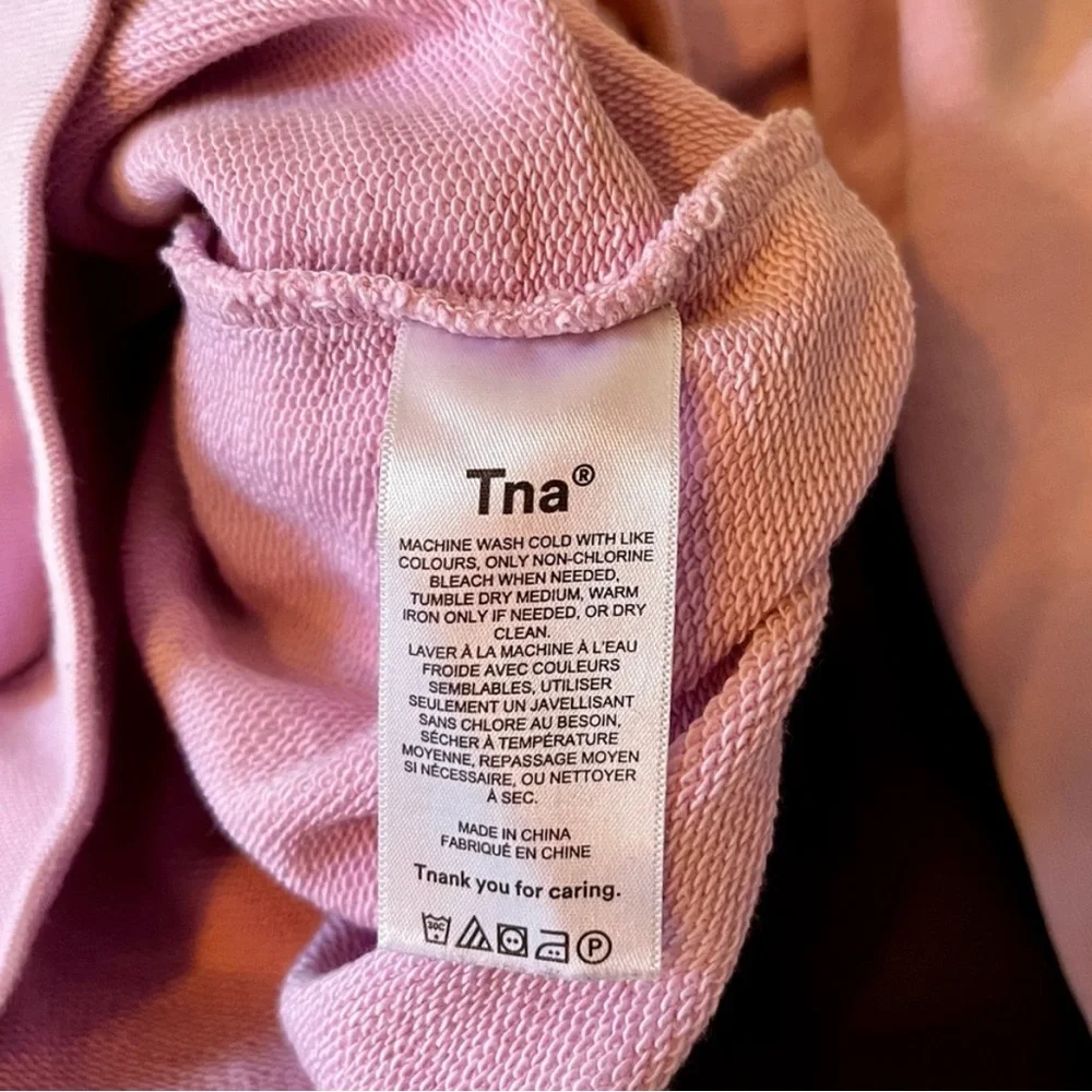 TNA Soft  Cosy Fleece Light Pink Lilac Pullover Sweater New Without tags Size 1 - Picture 5 of 8